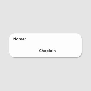 Chaplain Reusable Dry Erase Name Tag Magnetic