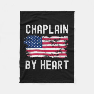 Chaplain Usa Flag Profession Retro Job Title Fleece Blanket