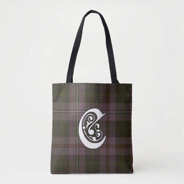 Chapman Clan Tartan Monogram Tote Bag (Front)