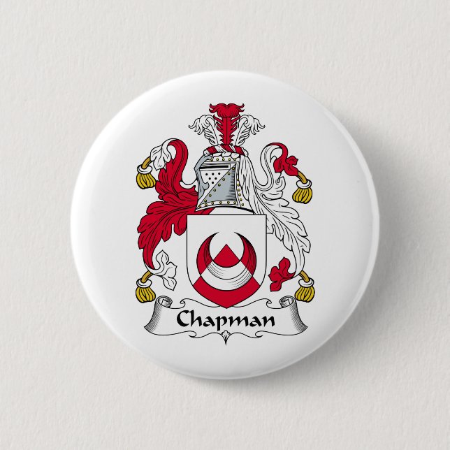 Chapman Family Crest 2 Inch Round Button (Front)
