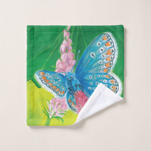 Chapmans blue butterfly (Polyommatus thersites) Wash Cloth