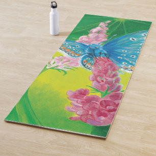 Chapmans blue butterfly (Polyommatus thersites) Yoga Mat