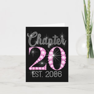 Chapter 20 Est 2006 Happy 20th Birthday Gift Card