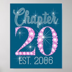 Chapter 20 Est 2006 Happy 20th Birthday Gift Poster