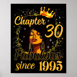 Chapter 30 Fabulous Since 1995 30th Birthday Women Poster