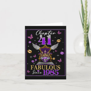 Chapter 41 Fabulous Since 1985 41st Birthday Women Card