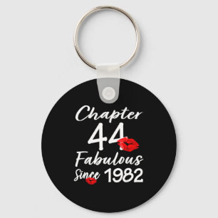Chapter 44 fabulous since 1982 44th birthday girls keychain