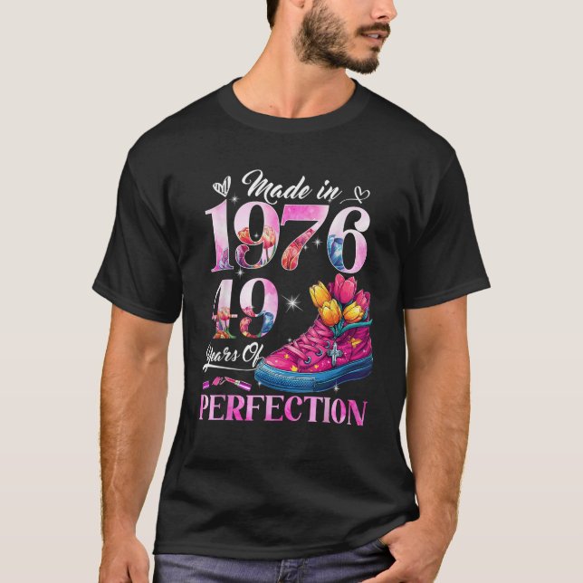 Chapter 49 EST 1976 49 Years Old Gifts 49th Birthd T-Shirt (Front)