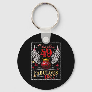 Chapter 49 Fabulous Est. 1977 Disco Ball 49th Birt Keychain