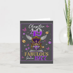 Chapter 49 Fabulous Since 1977 49th Birthday Women Card