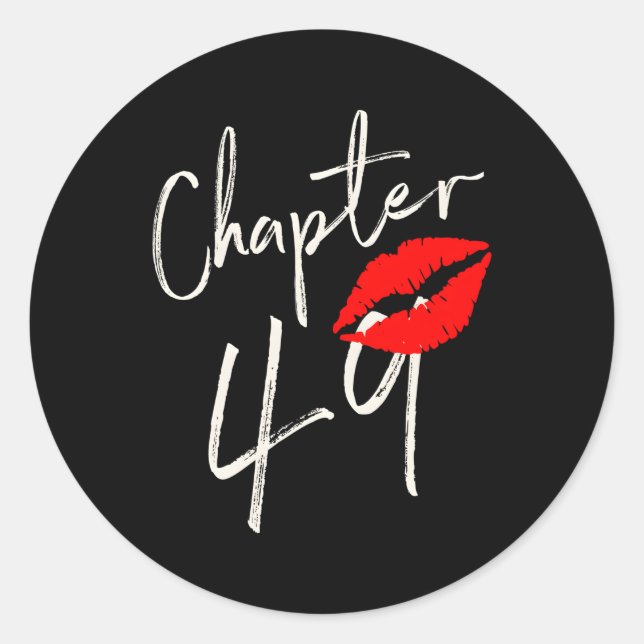 Chapter 49 Years 49Th Happy Lips Classic Round Sticker (Front)