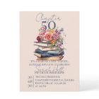 Chapter 50 Birthday Stacked Books with Flowers
