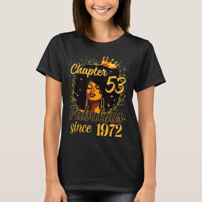Chapter 53 Fabulous Since 1972 53rd Birthday Women T-Shirt (Front)