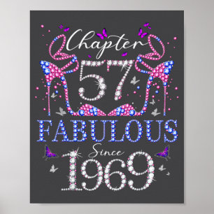 Chapter 57 Fabulous Since 1969 57th Birthday Women Poster