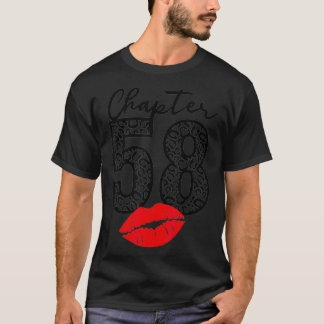 Chapter 58 Lips Happy Birthday Leopard 58 years Bo T-Shirt
