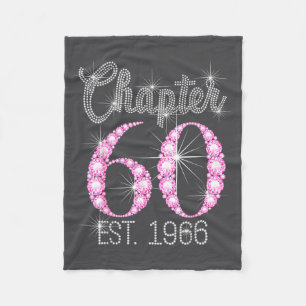 Chapter 60 Est 1966 Happy 60th Birthday Gift Fleece Blanket