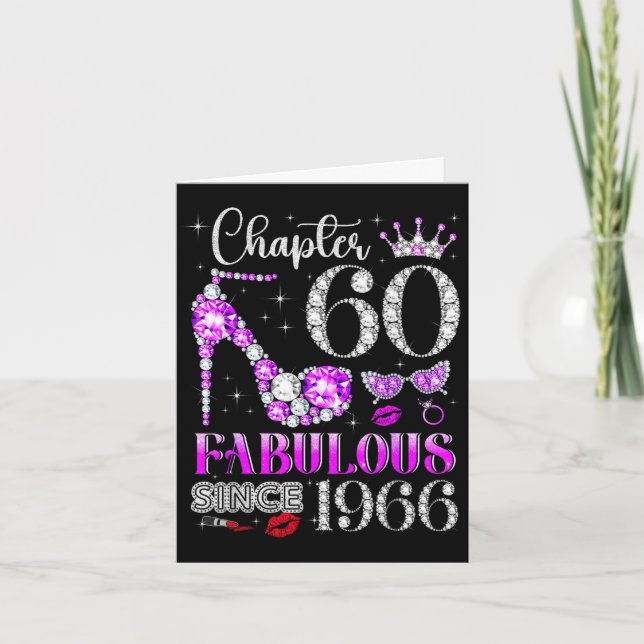 Chapter 60 fabulous since 1966 60th birthday card (Front)