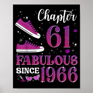 Chapter 61 fabulous since 1966 61st birthday girl poster