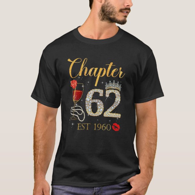 Chapter 63 Years EST 1960 62Nd Birthday Red Rose W T-Shirt (Front)