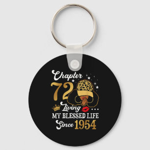 Chapter 72 Living My Blessed Life Since 1954 Afro Keychain