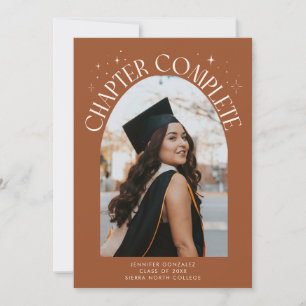 Chapter Complete Terracotta Arch Frame Photo Grad Announcement
