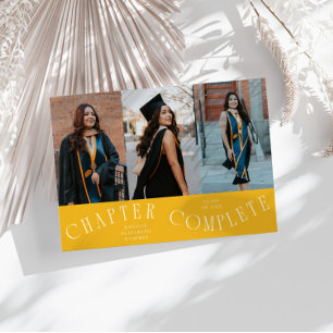 Chapter Complete Typography Yellow Grad Photo Announcement