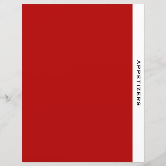 Chapter Divider | Appetizer | Red Black & White (Front)