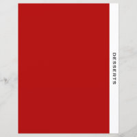 Chapter Divider | Desserts | Red Black & White