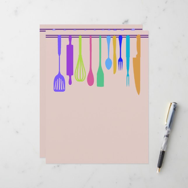 Chapter Divider Pages for Recipe Binders (Front/Back In Situ)