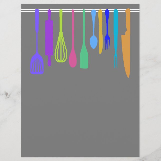 Chapter Divider Pages for Recipe Binders (Front)