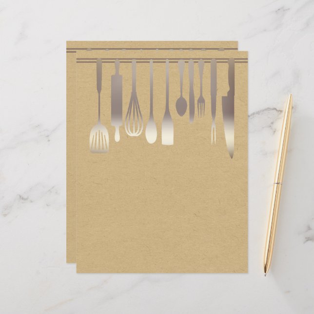 Chapter Divider Pages for Recipe Binders (Front/Back In Situ)