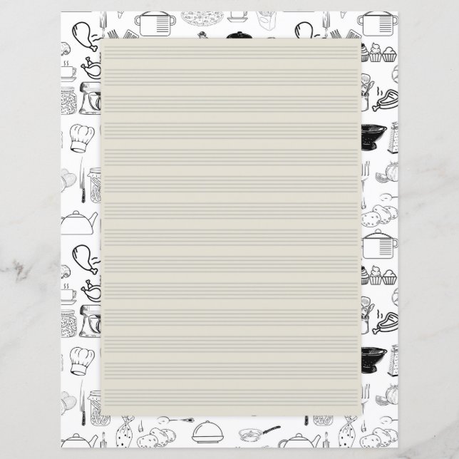 Chapter Divider Pages for Recipe Binders (Back)