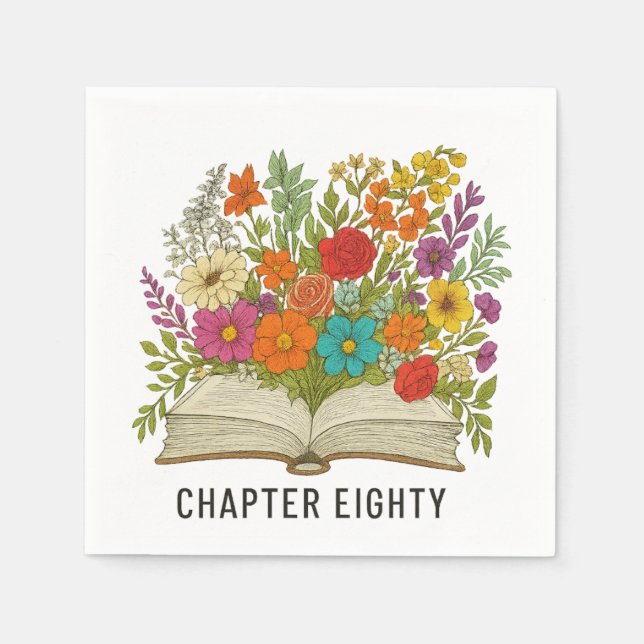 Chapter Eighty 80th Birthday Napkin (Front)