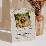 Chapter Ninety Fun Modern Photo 90th Birthday Invitation<br><div class="desc">Chapter NINETY! Invite friends and family to celebrate a 90th birthday party with these fun modern adult birthday invitations. Design features a photo snap, the text 'Chapter Ninety in serif and calligraphy font, faux gold glitter confetti and an editable birthday template that is easy to customize with your own event...</div>