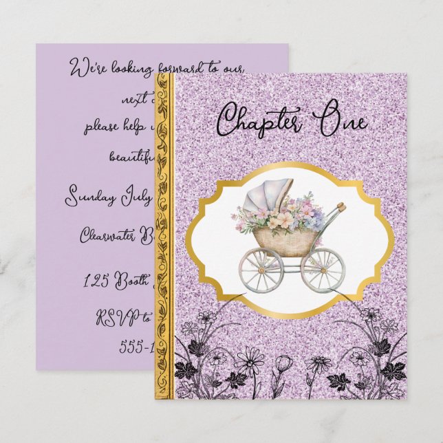 Chapter One Baby Shower Digital Download Invitation (Front/Back)