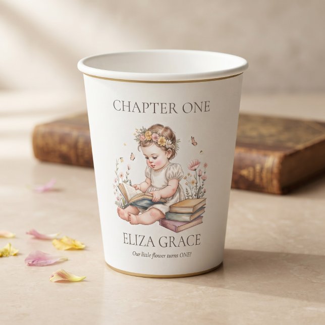 Chapter One Storybook First Birthday Personalized  Paper Cups (Creator Uploaded)