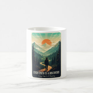 "Chaque chemin est une découverte" Mug vintage d'a