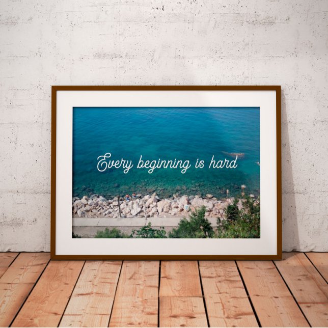 Chaque début est une affiche proverbe dure (Créateur téléchargé)