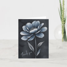 Chaque fleur Merci Thank You carte de voeux