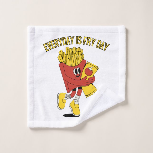 Chaque Jour Est Le Jour Des Frites (Gant de toilette)