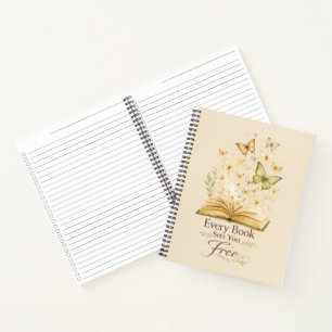 Chaque livre vous libère   Carnet papillon de livr