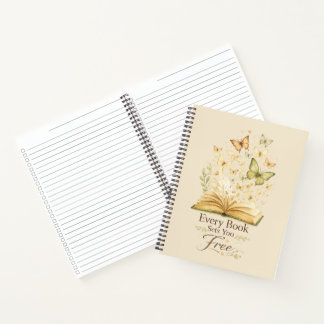 Chaque livre vous libère | Carnet papillon de livr