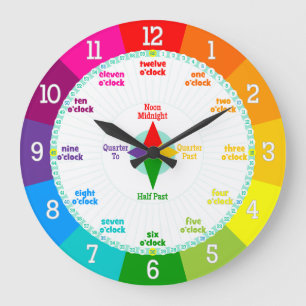 Chaque seconde compte Couleurs arc-en-ciel Horloge