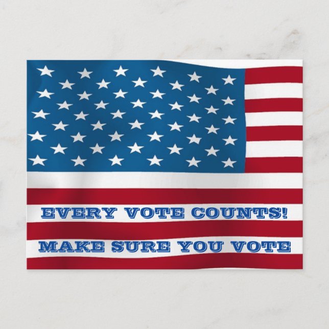 Chaque Vote Compte - Carte Postale (Devant)