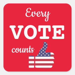 Chaque Vote Compte Sticker Taille Personnalisée