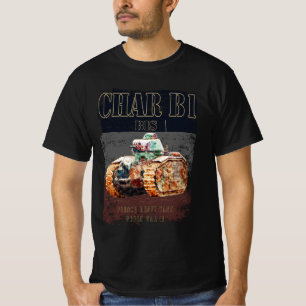Char B1 Bis French Heavy Tank of WWII. France flag