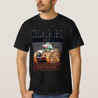 Char B1 Bis French Heavy Tank of WWII. France flag