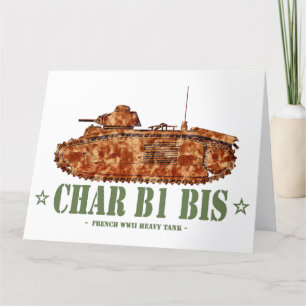Char B1 bis World War Two French Heavy Tank WWII Thank You Card