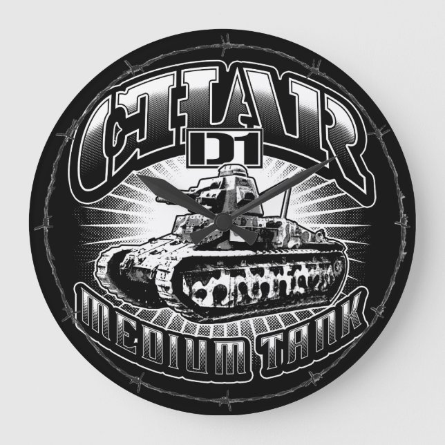 Char D1 Large Clock Acrylic Wall Clock (Front)