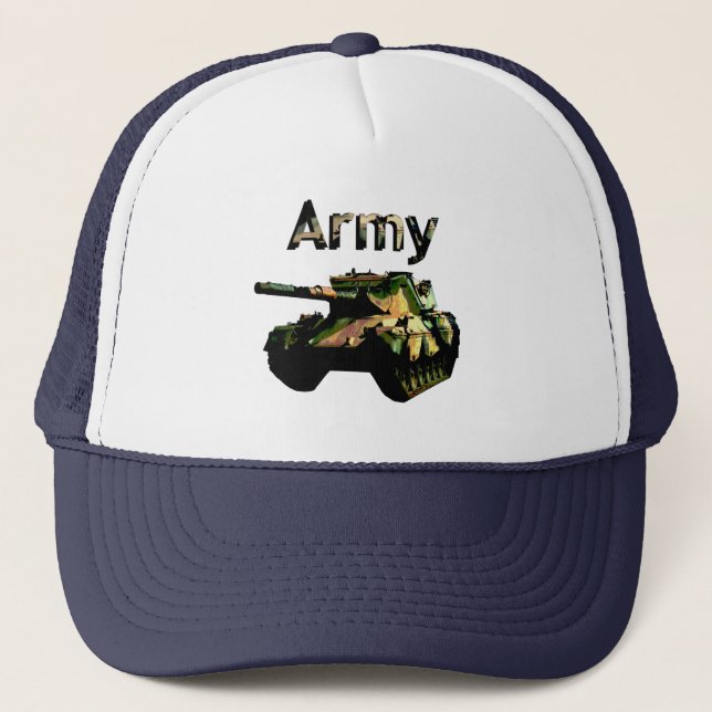 Char de l'armée de kaki vert, Casquette de camions (Devant)